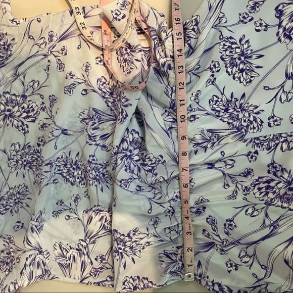 AMANDA UPRICHARD SILK OFF THE SHOULDER TIE PURPLE WHITE FLORAL ROMPER M - Picture 6 of 7